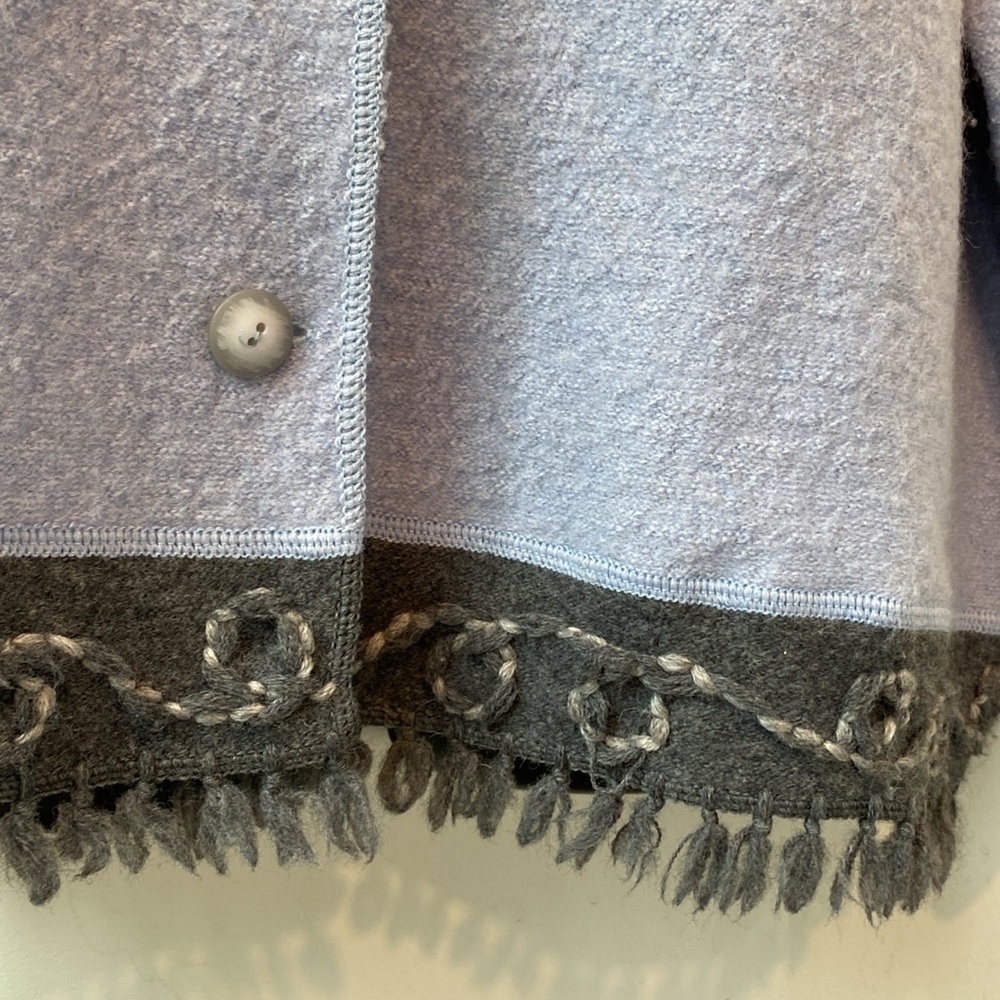 Sigrid Olsen Wall Fringe Button Up Jacket - image 3